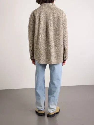 Loewe Logo-Appliquéd Brushed Knitted Overshirt - Men | Thumbnail 4 Loewe Logo-Appliquéd Brushed Knitted Overshirt - Men | Thumbnail 4