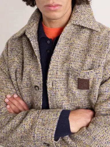 Loewe Logo-Appliquéd Brushed Knitted Overshirt - Men | Thumbnail 5 Loewe Logo-Appliquéd Brushed Knitted Overshirt - Men | Thumbnail 5