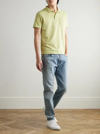 Sunspel Riviera Slim-Fit Supima Cotton-Mesh Polo Shirt - Men | Thumbnail 2