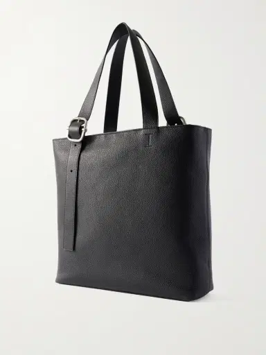 Loewe Loop Logo-Debossed Full-Grain Leather Tote Bag - Men | Thumbnail 4