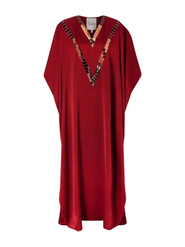 Embellished Faille Kaftan