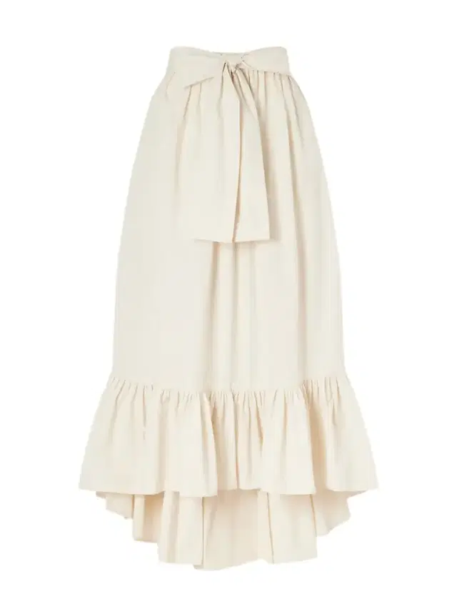 Nicole Tie-detailed Asymmetric Pleated Tiered Cotton-poplin Maxi Skirt