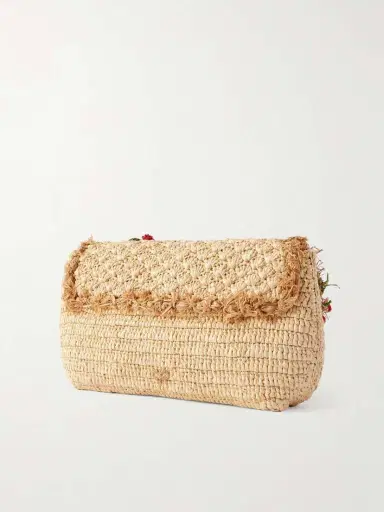 Anya Hindmarch Embellished Raffia Clutch | Thumbnail 4 Anya Hindmarch Embellished Raffia Clutch | Thumbnail 4