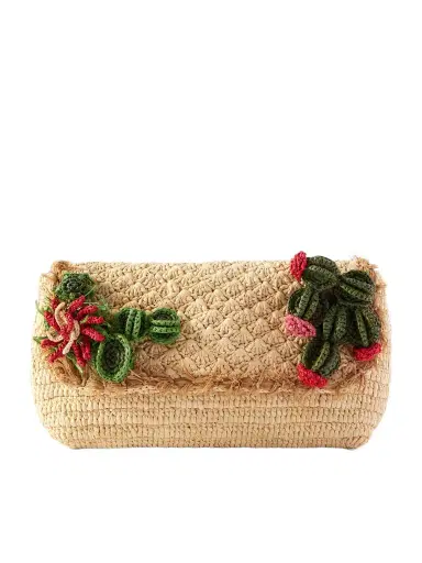 Anya Hindmarch Embellished Raffia Clutch | Thumbnail 1 Anya Hindmarch Embellished Raffia Clutch | Thumbnail 1