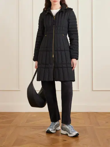 Moncler Hooded Appliquéd Padded Quilted Shell Down Coat | Thumbnail 2 Moncler Hooded Appliquéd Padded Quilted Shell Down Coat | Thumbnail 2