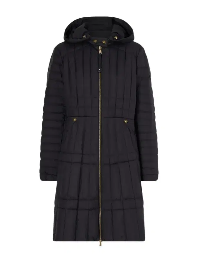Hooded Appliquéd Padded Quilted Shell Down Coat