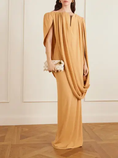 Stella McCartney Off-the-shoulder Cape-effect Draped Crepe-jersey Gown | Thumbnail 2