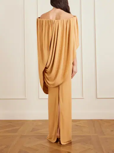 Stella McCartney Off-the-shoulder Cape-effect Draped Crepe-jersey Gown | Thumbnail 3