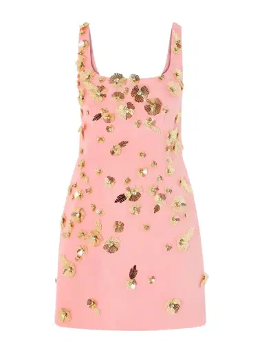 Carolina Herrera Embellished Silk-faille Mini Dress | Thumbnail 1