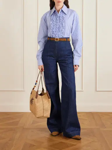 Etro Embellished Leather-trimmed Straw Tote | Thumbnail 3