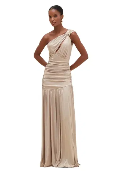 PatBo DUNE JERSEY ONE SHOULDER GOWN | Thumbnail 1