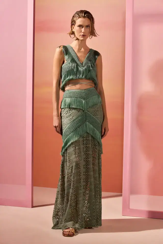 SAMBA FRINGE LONG SKIRT