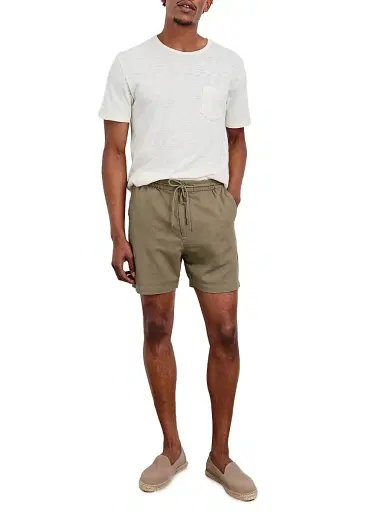 RAILS Men's Archer 6-Barley Cotton-Linen Drawstring Shorts | Thumbnail 2 RAILS Men's Archer 6-Barley Cotton-Linen Drawstring Shorts | Thumbnail 2