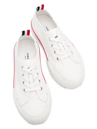 Thom Browne Women's Collegiate Cotton Low-Top Trainer Sneakers | Thumbnail 4 Thom Browne Women's Collegiate Cotton Low-Top Trainer Sneakers | Thumbnail 4