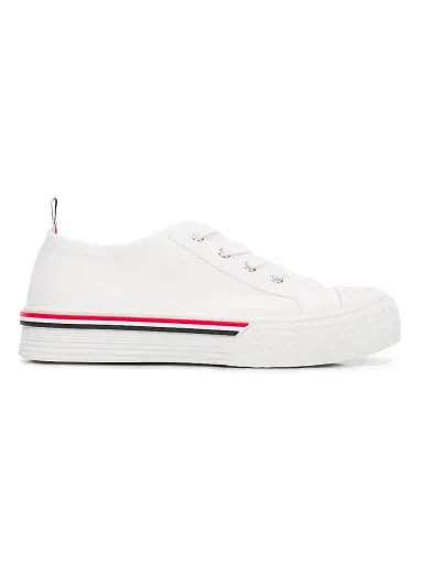 Thom Browne Women's Collegiate Cotton Low-Top Trainer Sneakers | Thumbnail 1 Thom Browne Women's Collegiate Cotton Low-Top Trainer Sneakers | Thumbnail 1