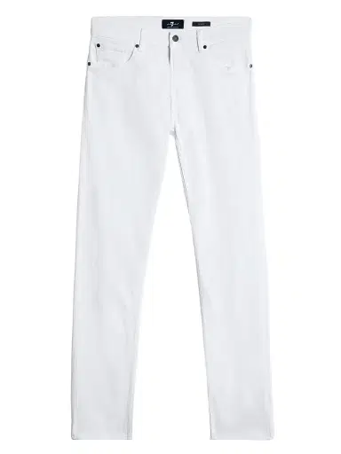 7 For All Mankind Men's Slimmy Stretch Mid-Rise Jeans - White - Size 40 | Thumbnail 1