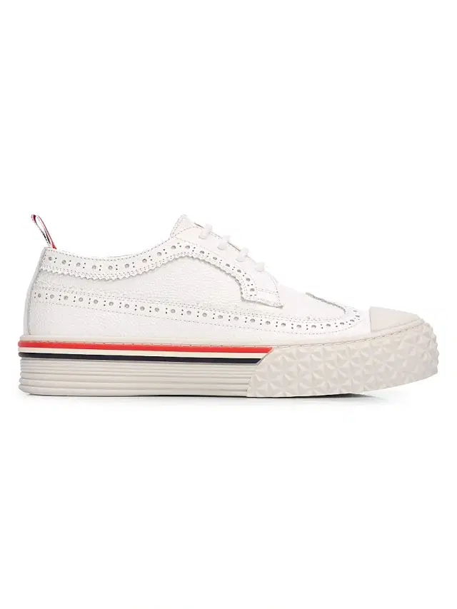 Thom Browne Women's Longwing Collegiate Leather Low-Top Trainer Sneakers - White