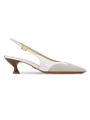 Thom Browne Women's Point-Toe Slingback Kitten Heels | Thumbnail 1