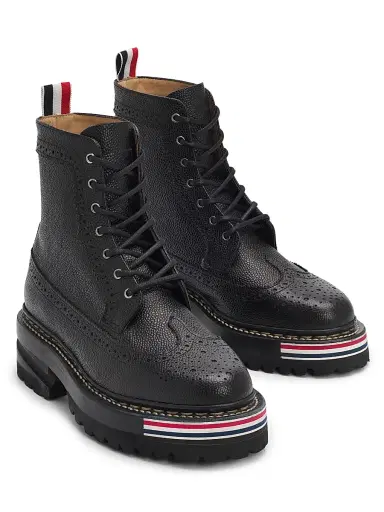Thom Browne Women's Leather Lugsole Hiking Boots - Black - Size 9 | Thumbnail 2 Thom Browne Women's Leather Lugsole Hiking Boots - Black - Size 9 | Thumbnail 2