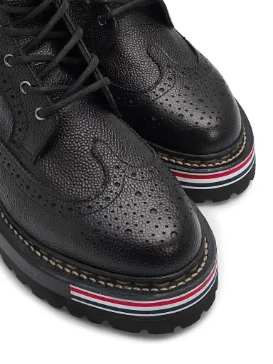 Thom Browne Women's Leather Lugsole Hiking Boots - Black - Size 9 | Thumbnail 6 Thom Browne Women's Leather Lugsole Hiking Boots - Black - Size 9 | Thumbnail 6