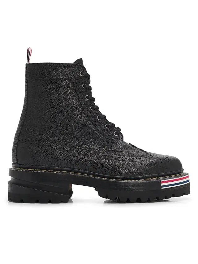 Women's Leather Lugsole Hiking Boots - Black