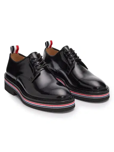 Thom Browne Women's Uniform Leather Derby Shoes - Black - Size 9.5 | Thumbnail 2