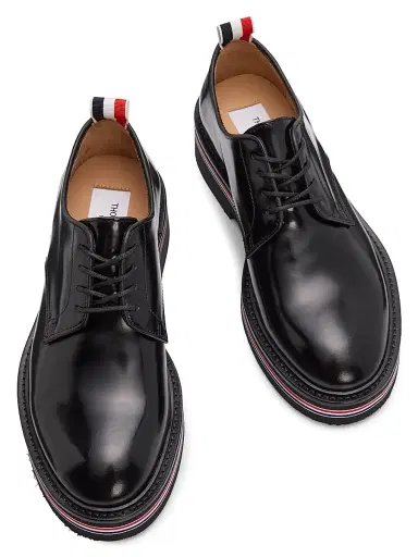 Thom Browne Women's Uniform Leather Derby Shoes - Black - Size 9.5 | Thumbnail 4