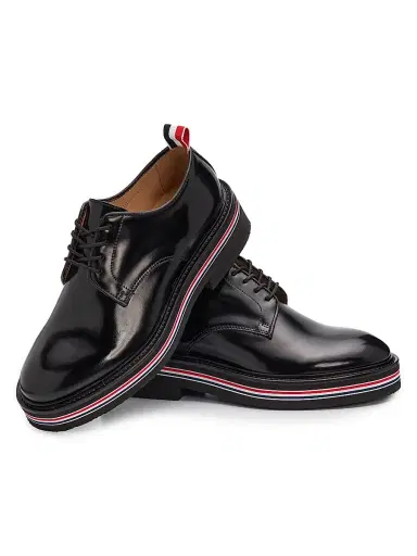 Thom Browne Women's Uniform Leather Derby Shoes - Black - Size 9.5 | Thumbnail 5