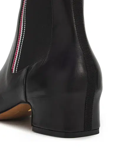 Thom Browne Women's Leather Mid-Calf Chelsea Boots - Black White - Size 9 | Thumbnail 5 Thom Browne Women's Leather Mid-Calf Chelsea Boots - Black White - Size 9 | Thumbnail 5