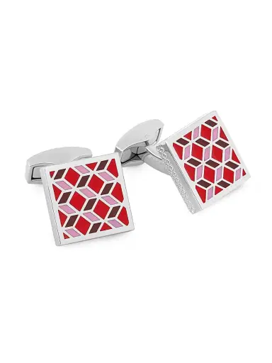 Tateossian Men's 3D Illusion Geometric Cufflinks | Thumbnail 1