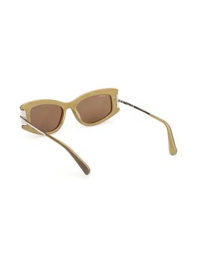 Max Mara Women's 52MM Rectangular Sunglasses - Silver Brown | Thumbnail 4 Max Mara Women's 52MM Rectangular Sunglasses - Silver Brown | Thumbnail 4