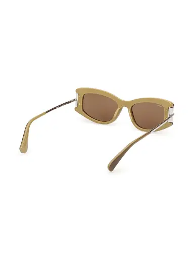 Max Mara Women's 52MM Rectangular Sunglasses - Silver Brown | Thumbnail 6 Max Mara Women's 52MM Rectangular Sunglasses - Silver Brown | Thumbnail 6