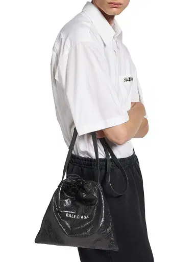 Balenciaga Men's Shopper Dust Medium Crossbody Bag | Thumbnail 2 Balenciaga Men's Shopper Dust Medium Crossbody Bag | Thumbnail 2
