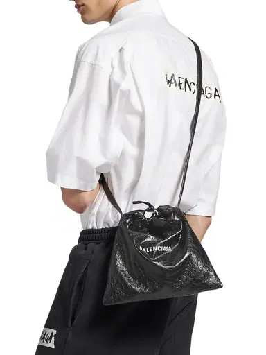 Balenciaga Men's Shopper Dust Medium Crossbody Bag | Thumbnail 3 Balenciaga Men's Shopper Dust Medium Crossbody Bag | Thumbnail 3