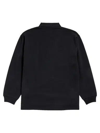 Balenciaga Men's Laurel Classic Long Sleeve Oversized Polo Shirt | Thumbnail 2