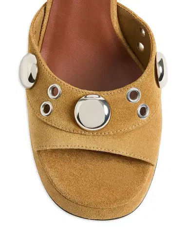 Valentino Garavani Women's Nellcote 90MM Platform Sandals in Split Leather - Havana Beige - Size 5 | Thumbnail 5 Valentino Garavani Women's Nellcote 90MM Platform Sandals in Split Leather - Havana Beige - Size 5 | Thumbnail 5
