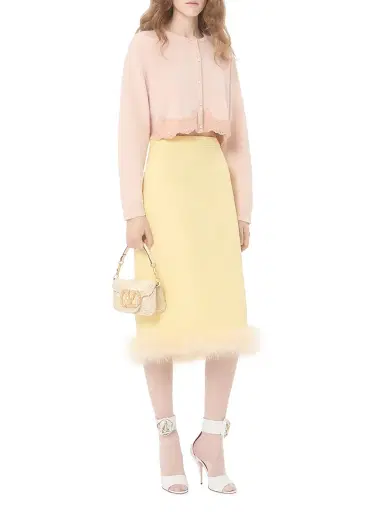 Valentino Garavani Women's Locò Small Embroidered Shoulder Bag with Jewel Logo - Butter | Thumbnail 2 Valentino Garavani Women's Locò Small Embroidered Shoulder Bag with Jewel Logo - Butter | Thumbnail 2