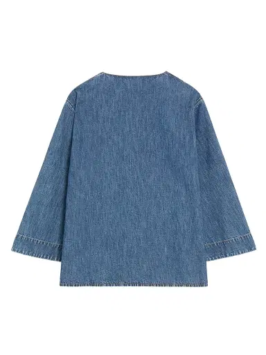 Valentino Garavani Women's Denim Chambray Blouse - Blue - Size 10 | Thumbnail 2 Valentino Garavani Women's Denim Chambray Blouse - Blue - Size 10 | Thumbnail 2