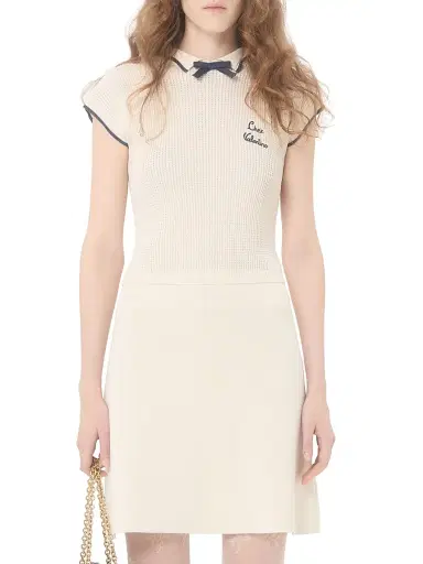 Valentino Garavani Women's Knitted Dress - Birch Provence Blue - Size Large | Thumbnail 2 Valentino Garavani Women's Knitted Dress - Birch Provence Blue - Size Large | Thumbnail 2