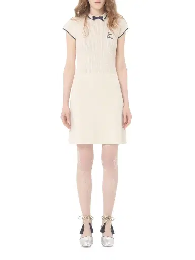 Valentino Garavani Women's Knitted Dress - Birch Provence Blue - Size Large | Thumbnail 7 Valentino Garavani Women's Knitted Dress - Birch Provence Blue - Size Large | Thumbnail 7