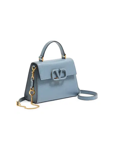 Valentino Garavani Women's Small Vsling Grainy Calfskin Handbag - Stone | Thumbnail 5 Valentino Garavani Women's Small Vsling Grainy Calfskin Handbag - Stone | Thumbnail 5