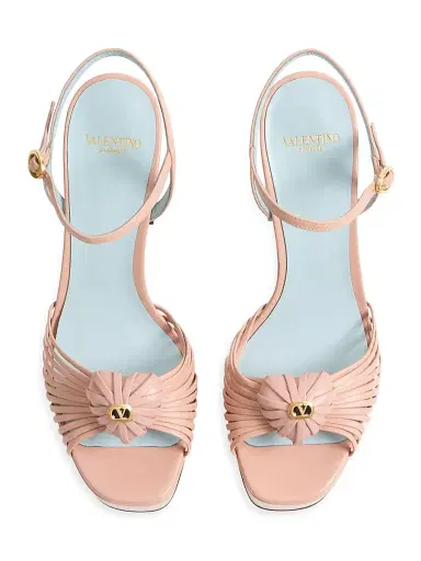 Valentino Garavani Women's Sandal Royal 115MM Platform Sandals in Kidskin - Beige - Size 12 | Thumbnail 4 Valentino Garavani Women's Sandal Royal 115MM Platform Sandals in Kidskin - Beige - Size 12 | Thumbnail 4
