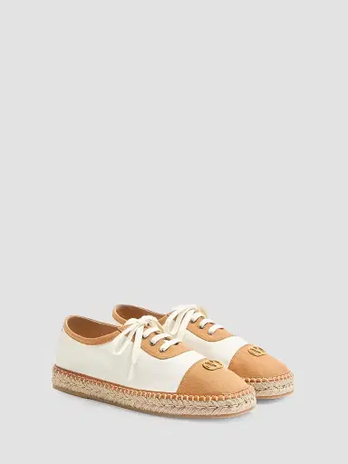 Valentino Garavani Men's Palm Avenue Espadrilles Sneakers in Canvas - Ivory - Size 7.5 | Thumbnail 2 Valentino Garavani Men's Palm Avenue Espadrilles Sneakers in Canvas - Ivory - Size 7.5 | Thumbnail 2