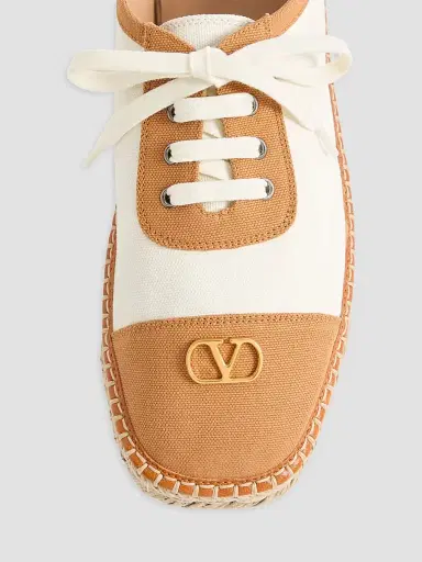 Valentino Garavani Men's Palm Avenue Espadrilles Sneakers in Canvas - Ivory - Size 7.5 | Thumbnail 5 Valentino Garavani Men's Palm Avenue Espadrilles Sneakers in Canvas - Ivory - Size 7.5 | Thumbnail 5
