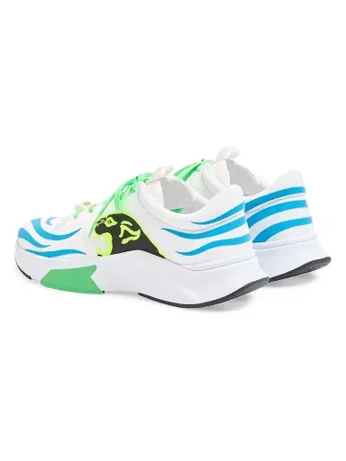 Valentino Garavani Men's Panther Blaze Low-Top Sneakers in Ripstop Fabric - White Light Blue - Size 12 | Thumbnail 3