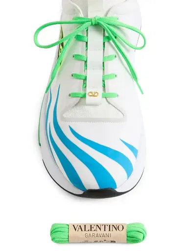 Valentino Garavani Men's Panther Blaze Low-Top Sneakers in Ripstop Fabric - White Light Blue - Size 12 | Thumbnail 5