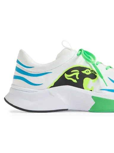 Valentino Garavani Men's Panther Blaze Low-Top Sneakers in Ripstop Fabric - White Light Blue - Size 12 | Thumbnail 6