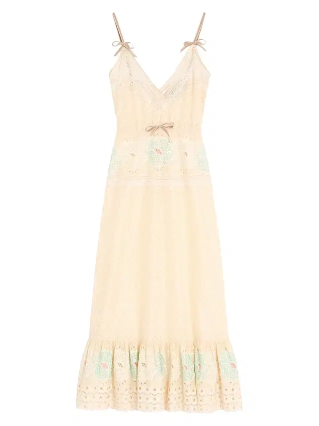 Valentino Garavani Women's Sangallo Midi Dress with Fleur A Jours Fiori - Azure Yellow