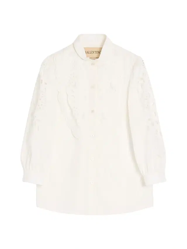 Valentino Garavani Women's Embroidered Poplin Shirt - White