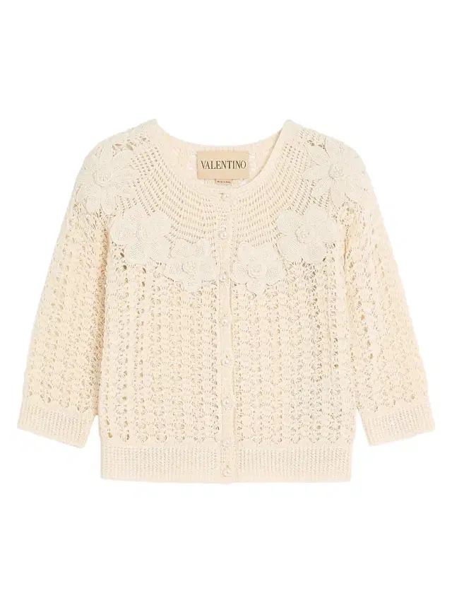 Valentino Garavani Women's Embroidered Cardigan - Birch